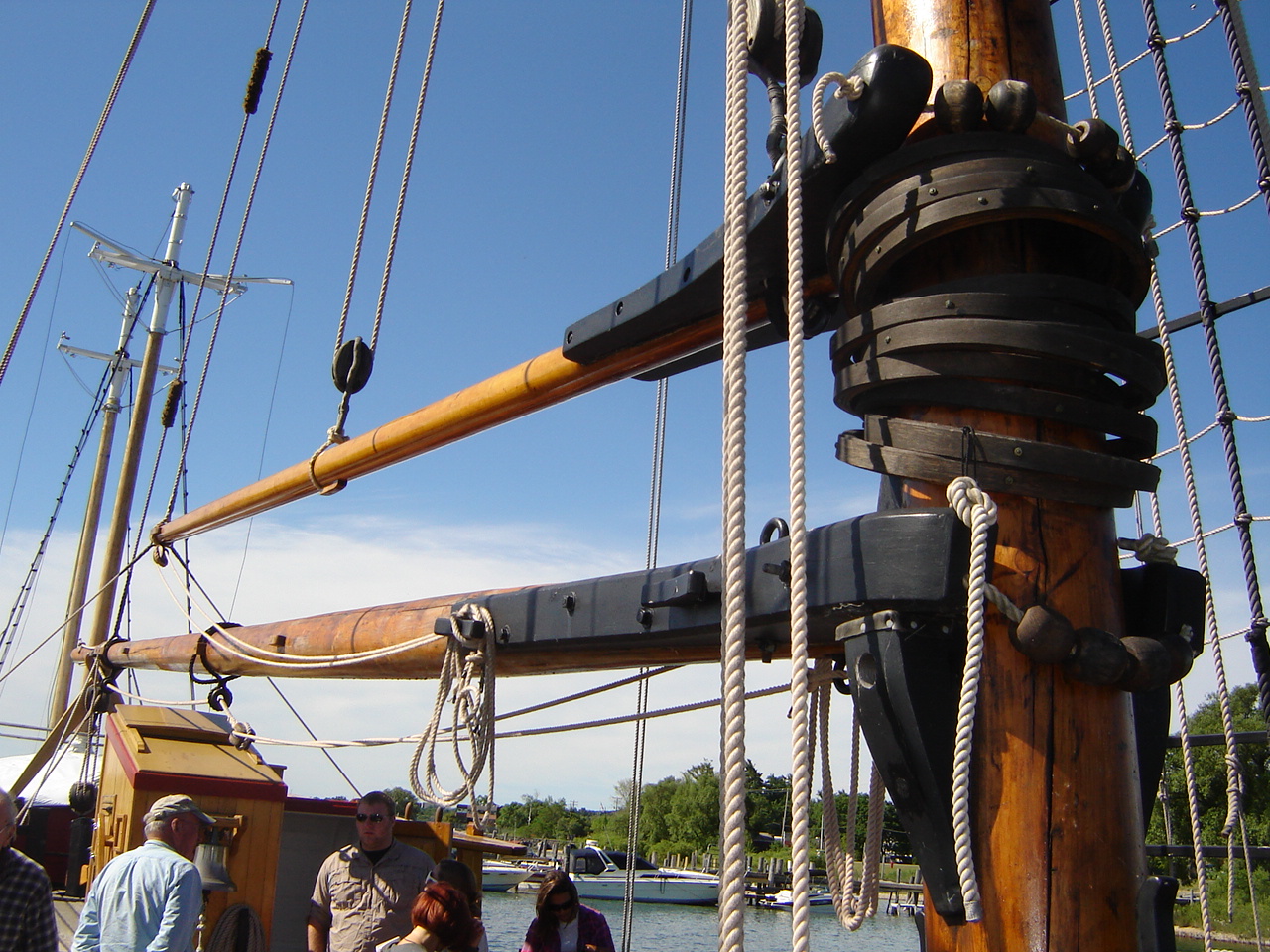 Looking towards the stern on the sailing yacht Welcome